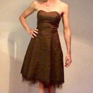 Unique Aspeed prom dress in brown!